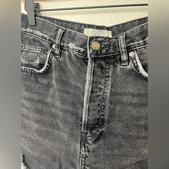 We the Free People Lasso Jean Shorts washed Black Size 30 - Picture 4 of 11